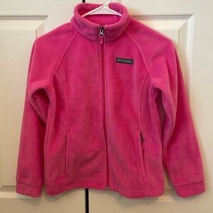 Girls Columbia Benton Springs Fleece Jacket in Pink Ice size M 10/12